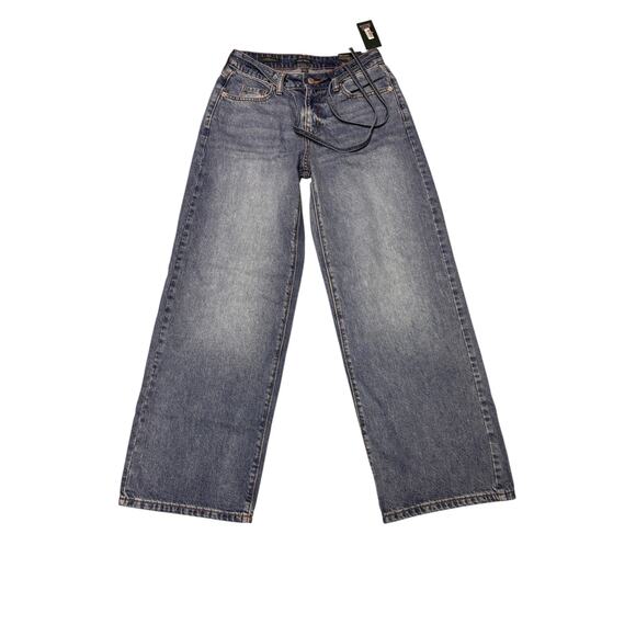 Wild Fable NWT Low Rise Baggy Jean Size 2/R Blue Denim Vintage Look Streetwear - Picture 1 of 8